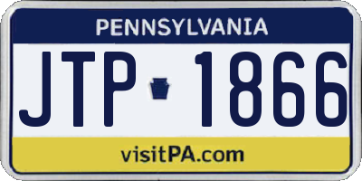 PA license plate JTP1866