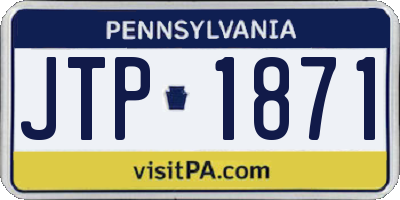 PA license plate JTP1871