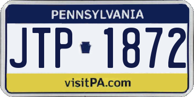 PA license plate JTP1872