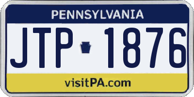 PA license plate JTP1876