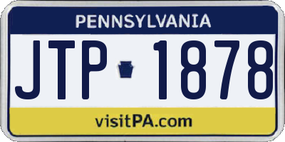PA license plate JTP1878