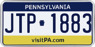 PA license plate JTP1883