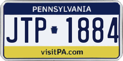 PA license plate JTP1884