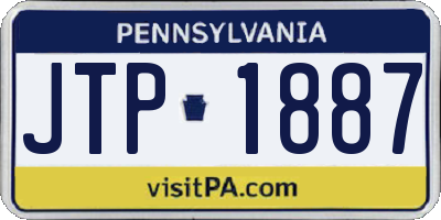 PA license plate JTP1887