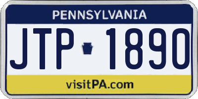 PA license plate JTP1890