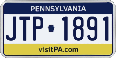 PA license plate JTP1891