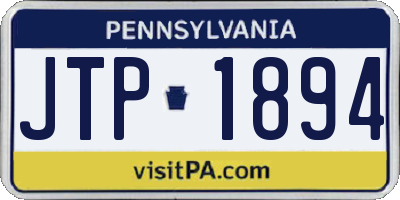 PA license plate JTP1894