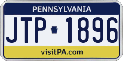 PA license plate JTP1896