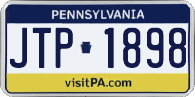 PA license plate JTP1898