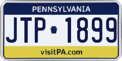 PA license plate JTP1899