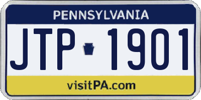 PA license plate JTP1901