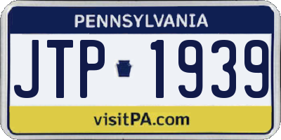 PA license plate JTP1939