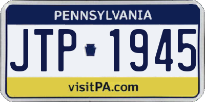 PA license plate JTP1945