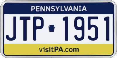 PA license plate JTP1951