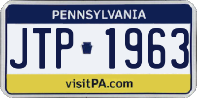 PA license plate JTP1963