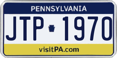 PA license plate JTP1970