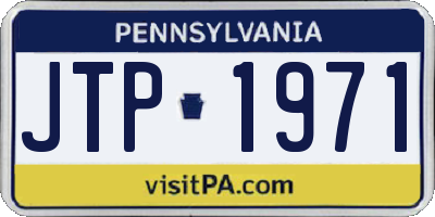 PA license plate JTP1971
