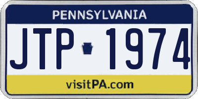 PA license plate JTP1974