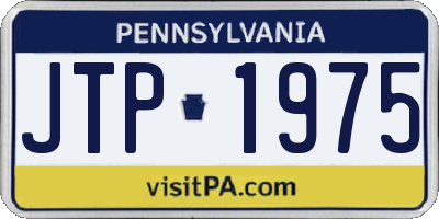 PA license plate JTP1975