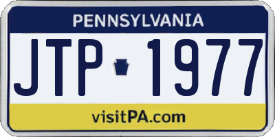 PA license plate JTP1977