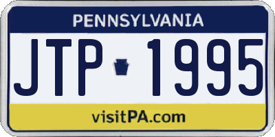 PA license plate JTP1995