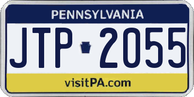 PA license plate JTP2055