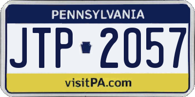 PA license plate JTP2057