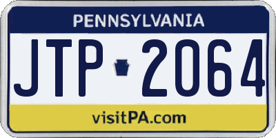 PA license plate JTP2064