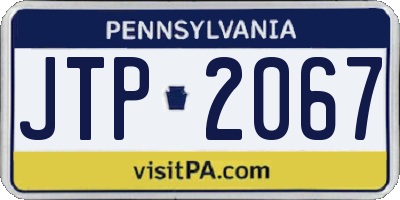 PA license plate JTP2067