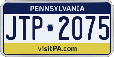 PA license plate JTP2075