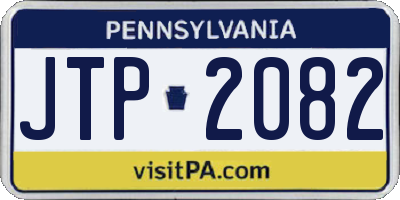 PA license plate JTP2082