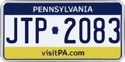 PA license plate JTP2083