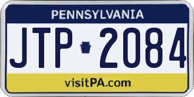PA license plate JTP2084