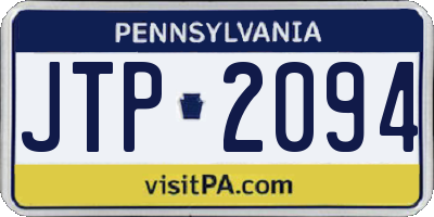 PA license plate JTP2094