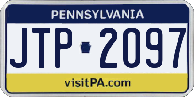 PA license plate JTP2097
