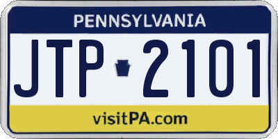 PA license plate JTP2101