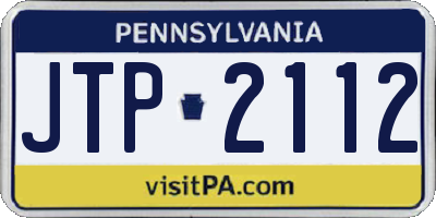 PA license plate JTP2112