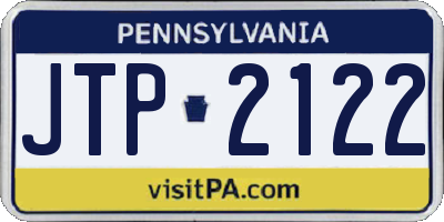 PA license plate JTP2122