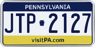 PA license plate JTP2127