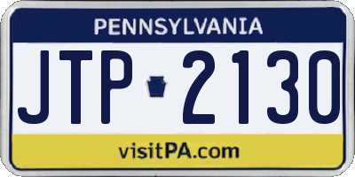 PA license plate JTP2130