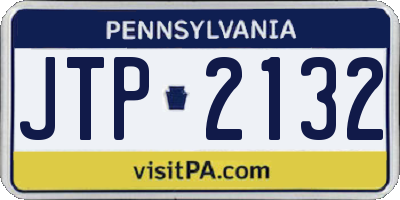 PA license plate JTP2132