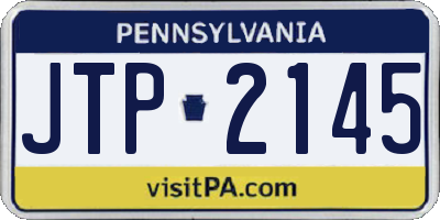 PA license plate JTP2145