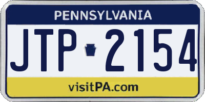 PA license plate JTP2154