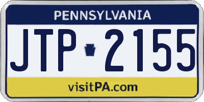 PA license plate JTP2155
