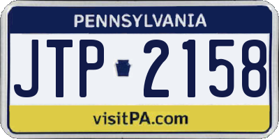 PA license plate JTP2158