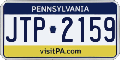 PA license plate JTP2159