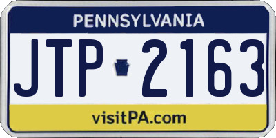 PA license plate JTP2163