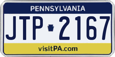 PA license plate JTP2167