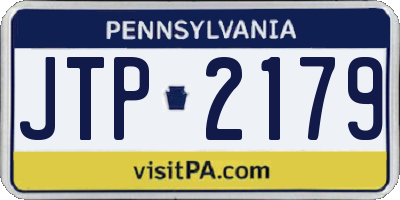PA license plate JTP2179