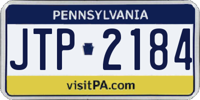 PA license plate JTP2184